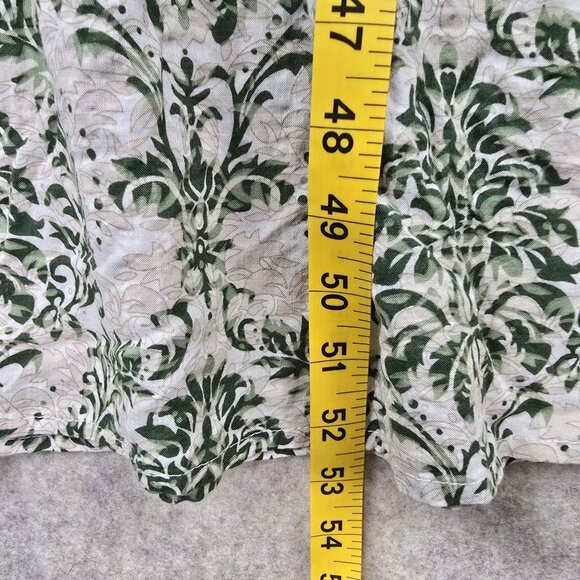 Womens 2XL Green & White Floral Maxi Dress  Cotton & Rayon Blend - Picture 7 of 7